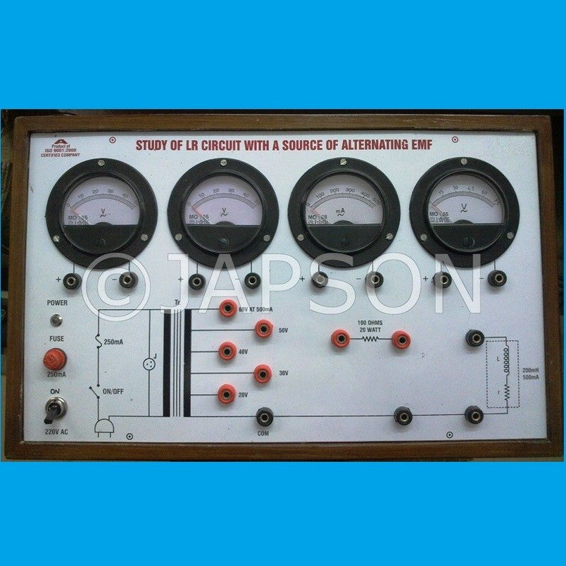 Study of LR Circuit with a Source of Alternating E.M.F Study of LR Circuit with a Source of Alternating E.M.F